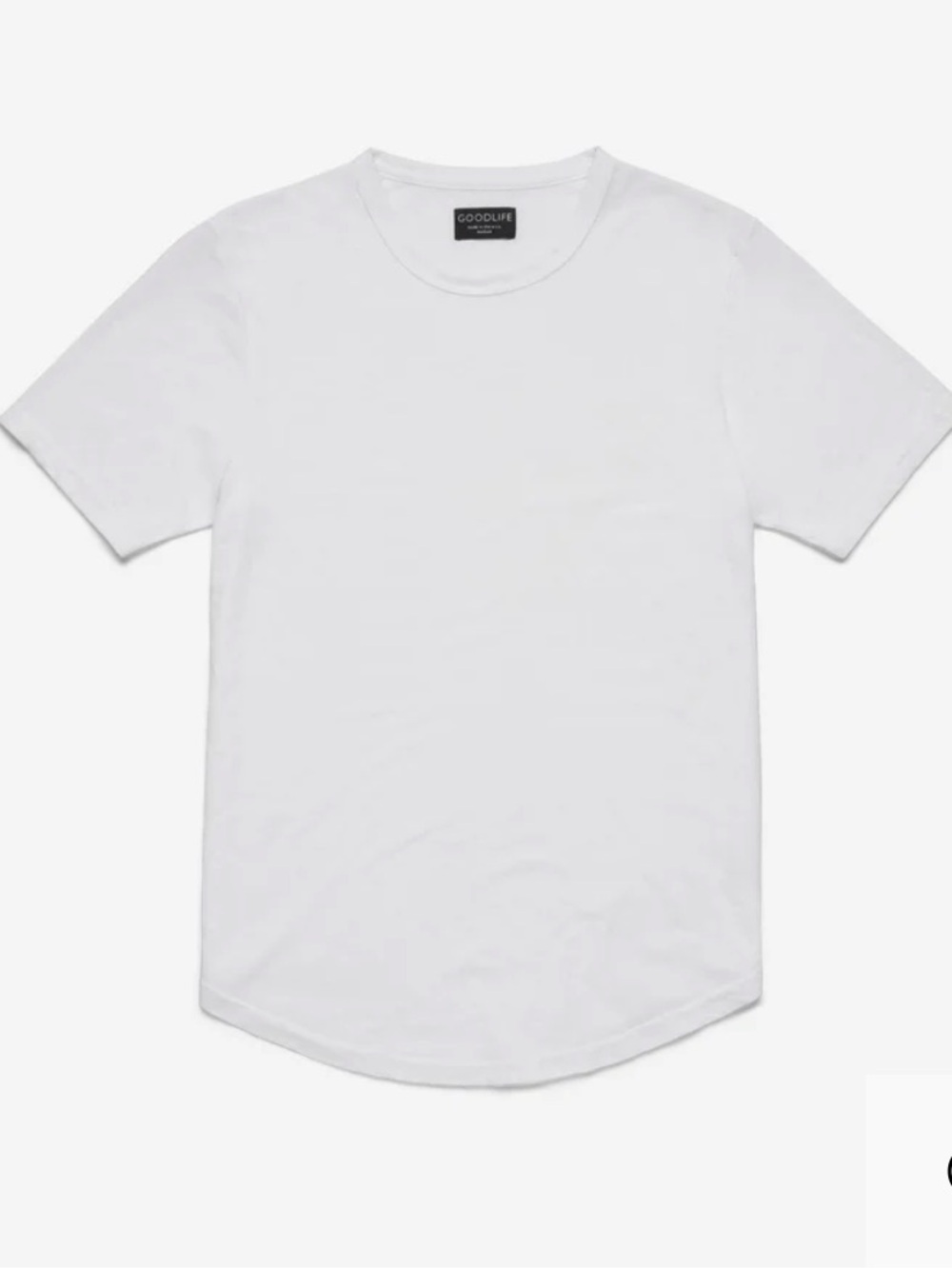 Goodlife Tri-Blend Scallop Crew T-Shirt - White